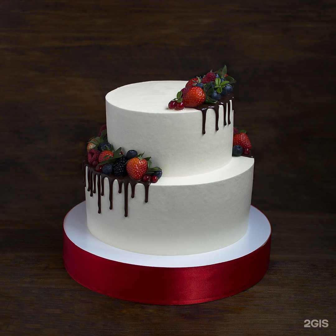 фото свадебного торта двухъярусного без мастики