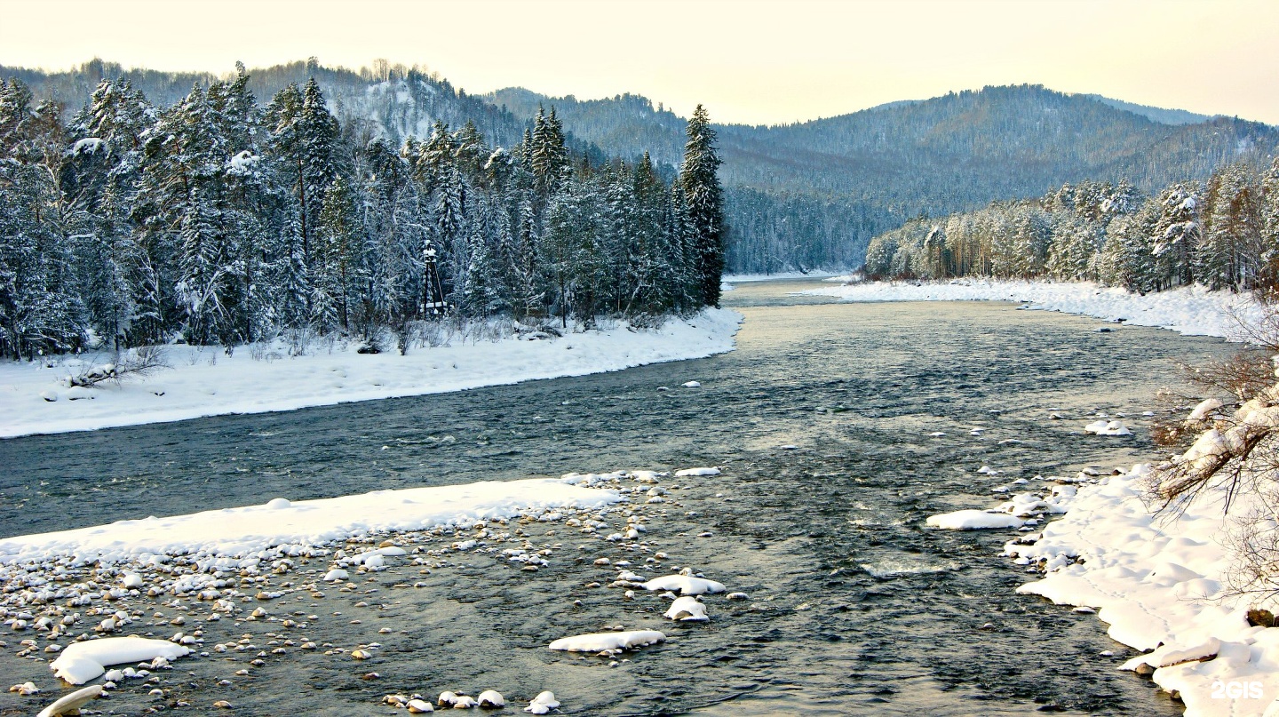Река Бия, Алтай. Зимой