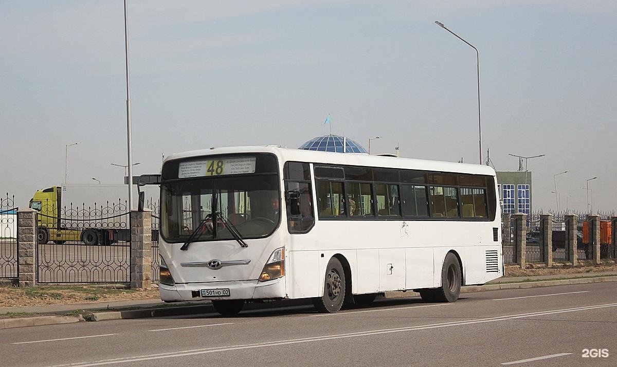 Хюндай алматы. Автобус 48. Маршрут 48. Bus 1905.